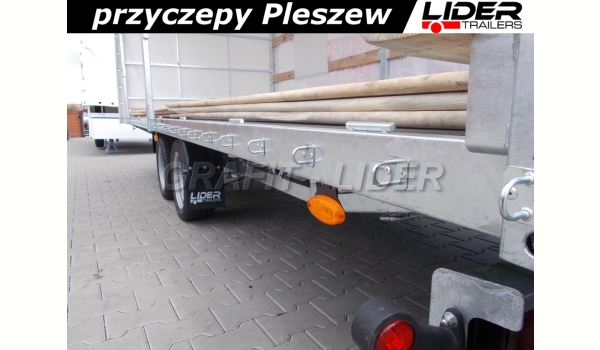 LT-037 przyczepa + plandeka 520x200x210cm, spedycyjna przyczepa ciężarowa, burta przednia + tylna, DMC 3000kg